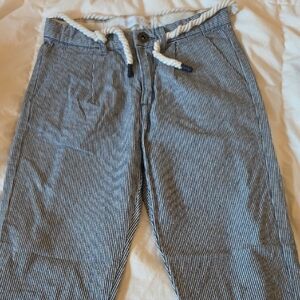 Zara Kid's Navy Striped Chinos